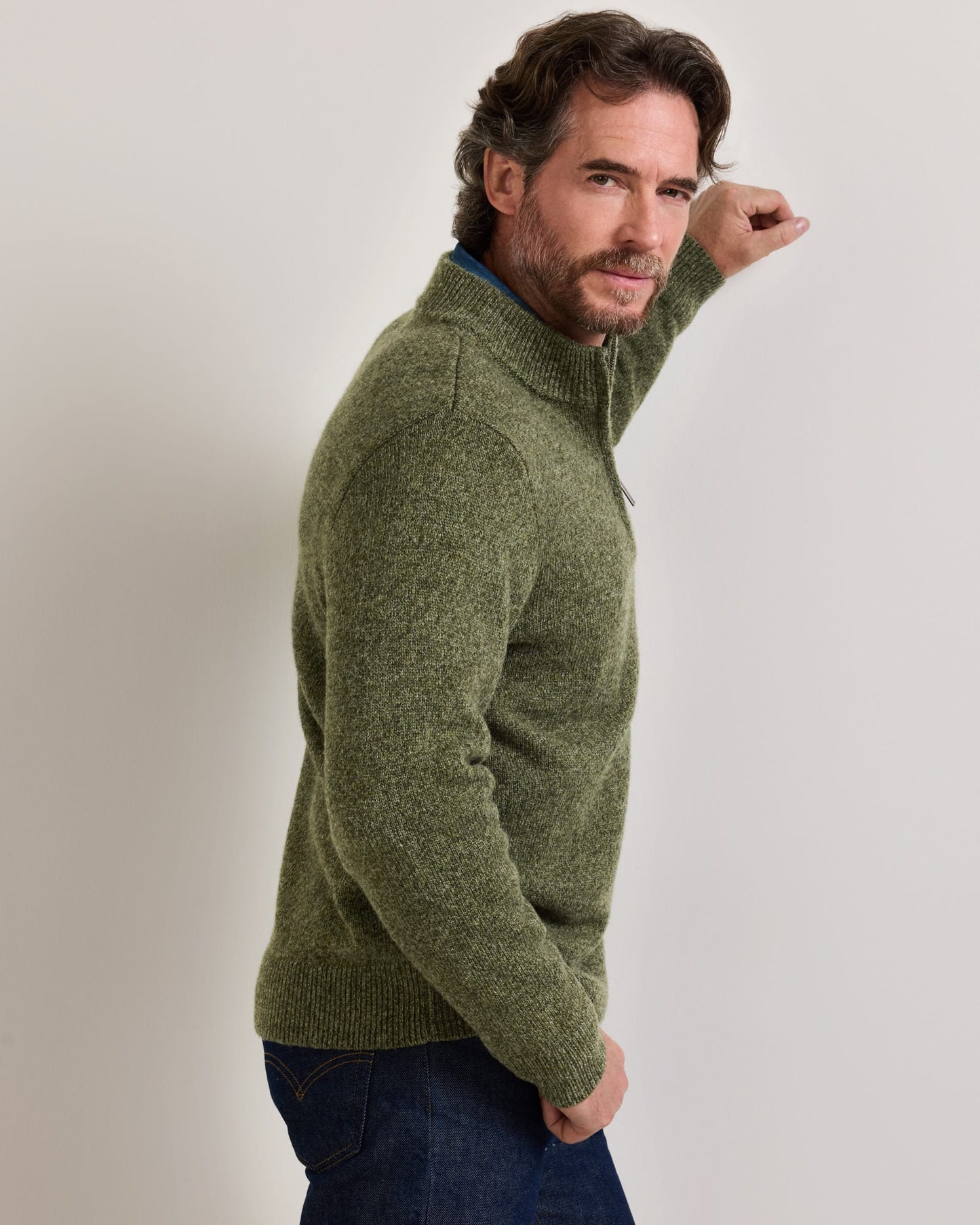 Wool 1/4 Zip Sweater