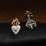 Heart Aflame Studs