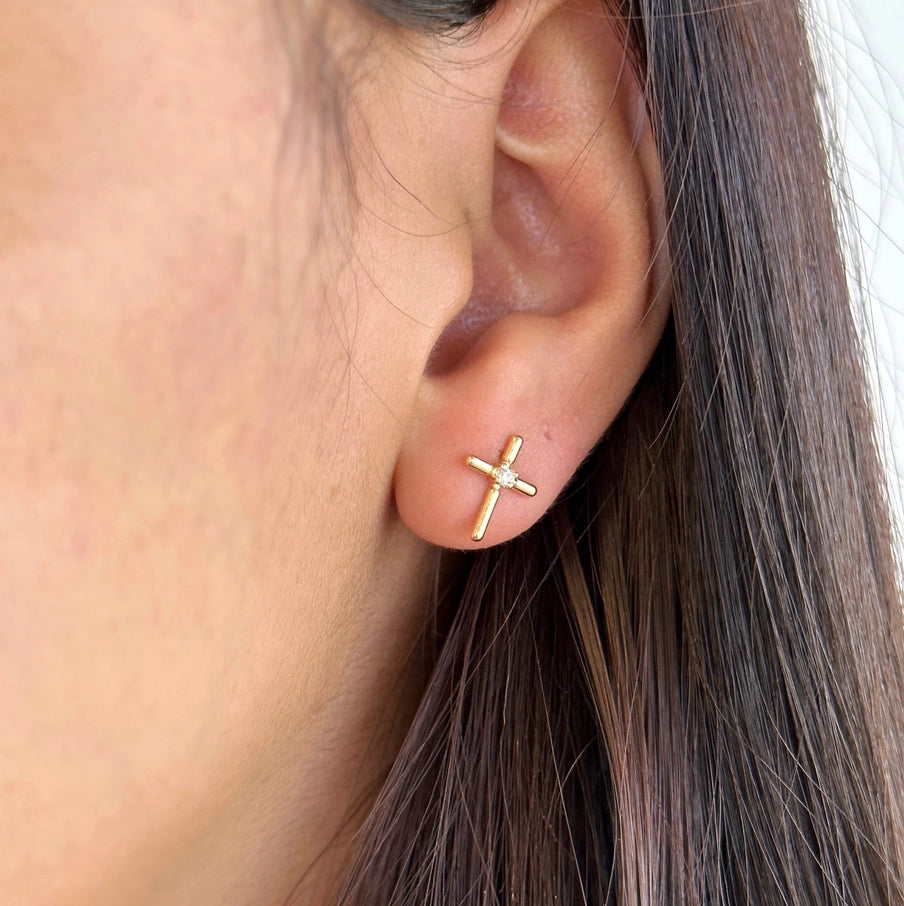 Mini Cross Studs