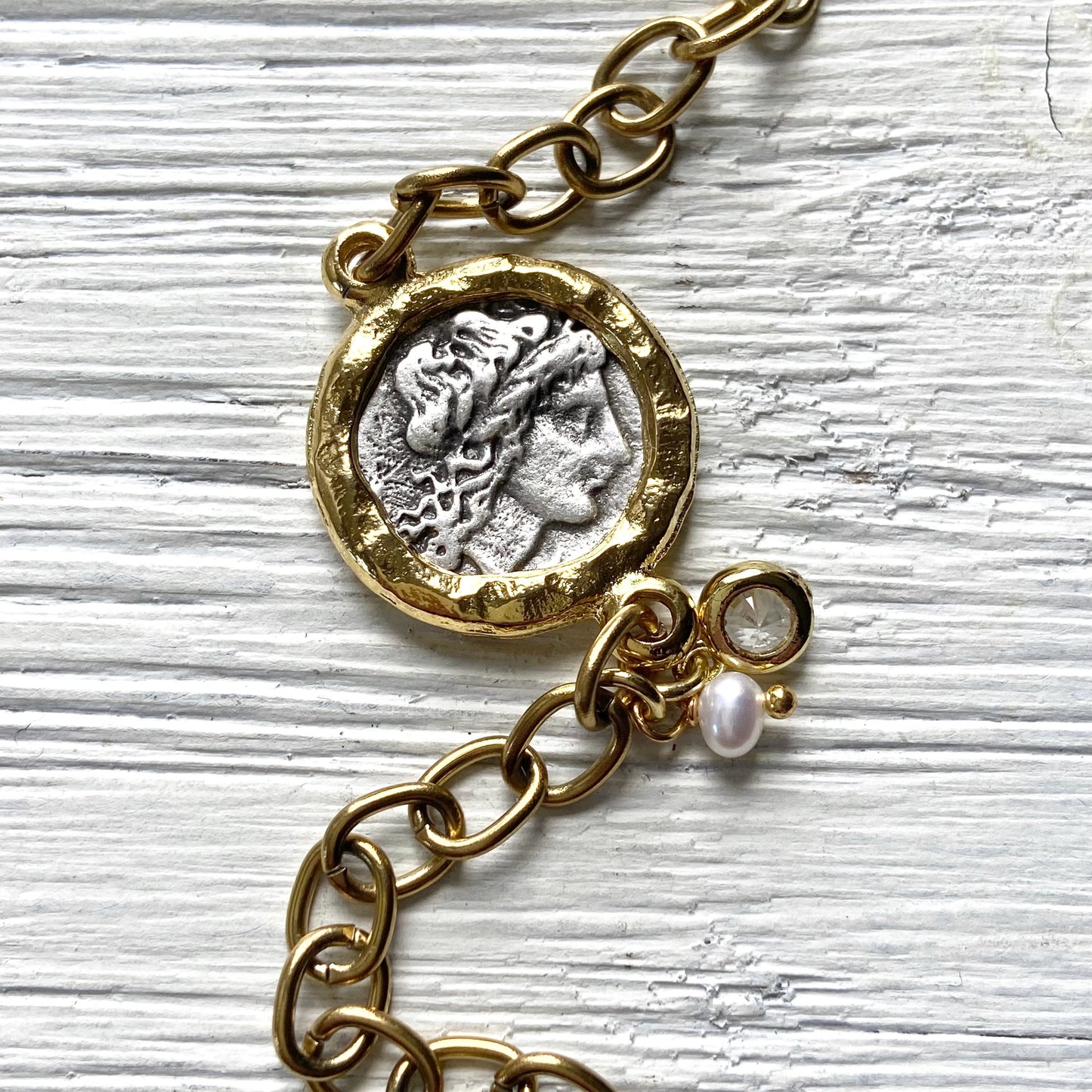 Ancient Coin Charm Bracelet
