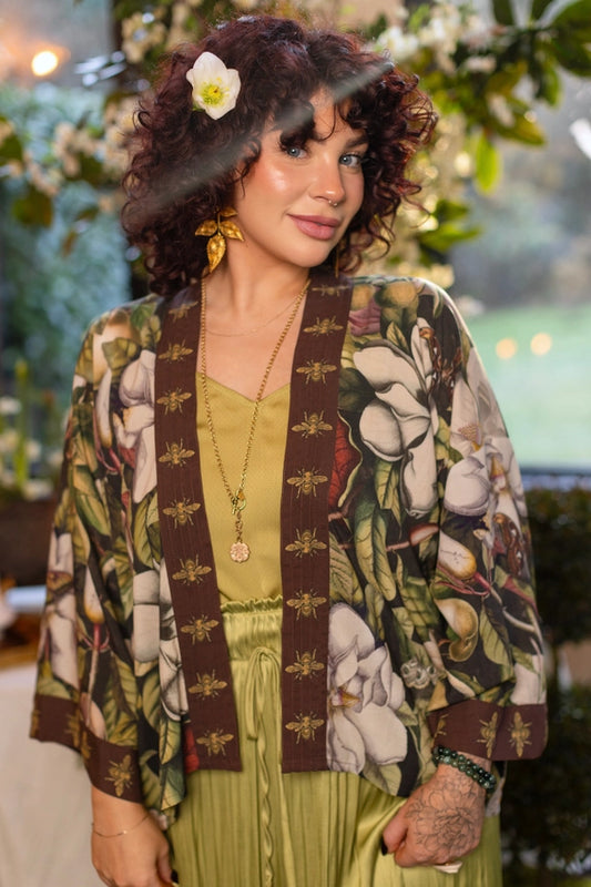 Fleur De Lune Crop Kimono