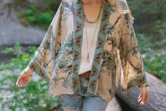 Earth & Sky Cropped Kimono