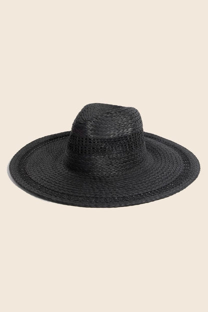 Flat Brim Straw Hat