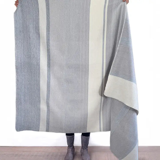 Alpaca Throw Blanket - Silver Birch
