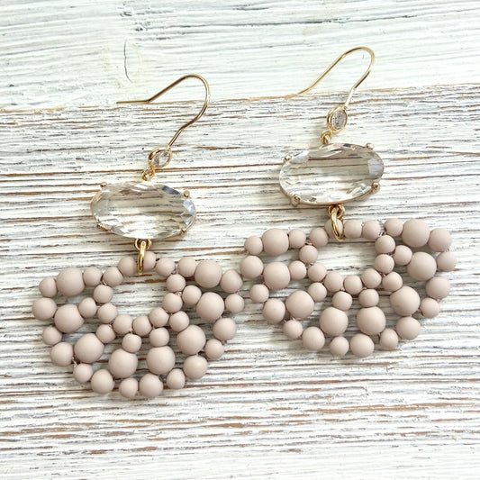 Half Moon Beaded Earrings