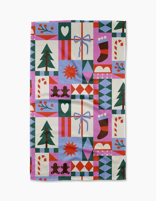 Festive Christmas Quilt Kitchen Towel