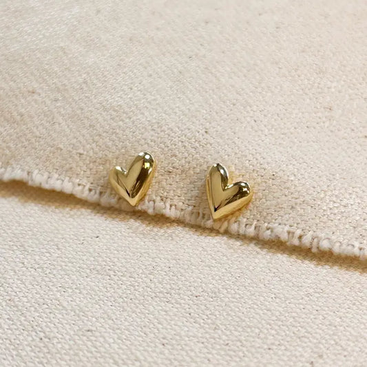 Mini Uneven Heart Studs