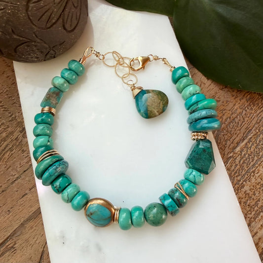 Chunky Turquoise Bracelet