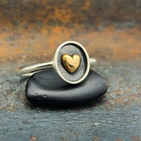 Shadowbox Ring w Bronze Heart