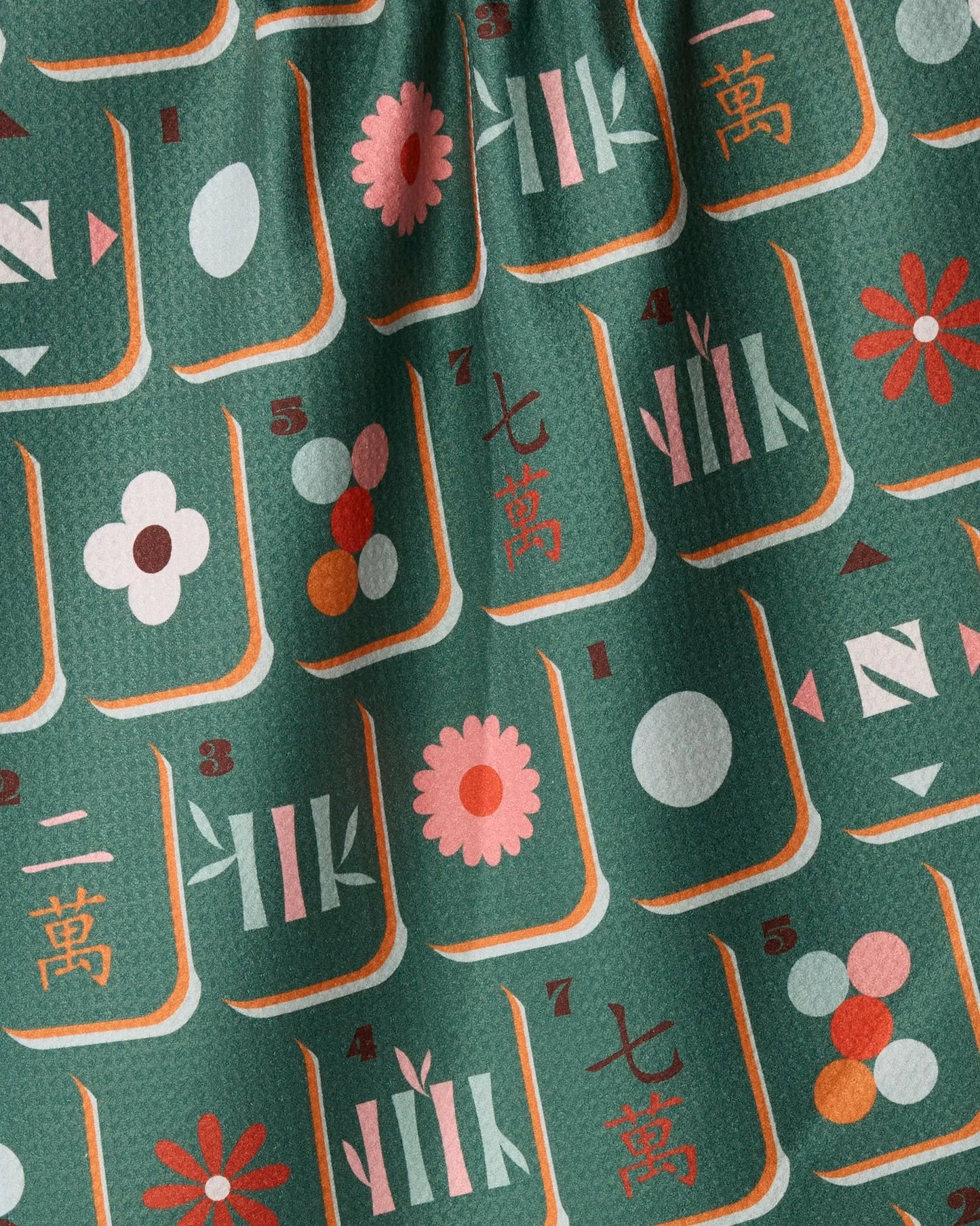 Moss Mahjong Tile Toss Towel