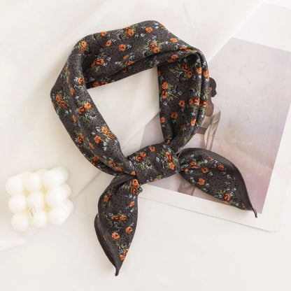 Vintage Floral Square Scarf