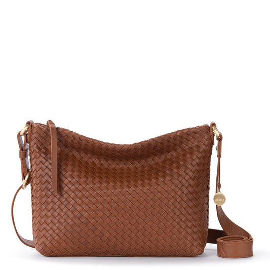 Melrose Woven Crossbody - Cognac