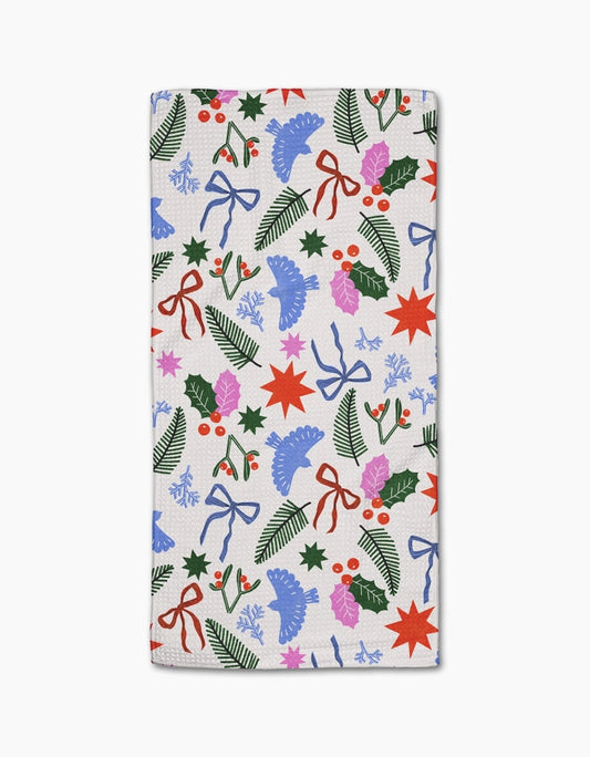 Christmas Garden Party Bar Towel