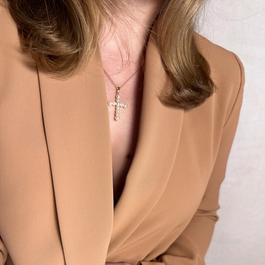 Pearl Cross Necklace