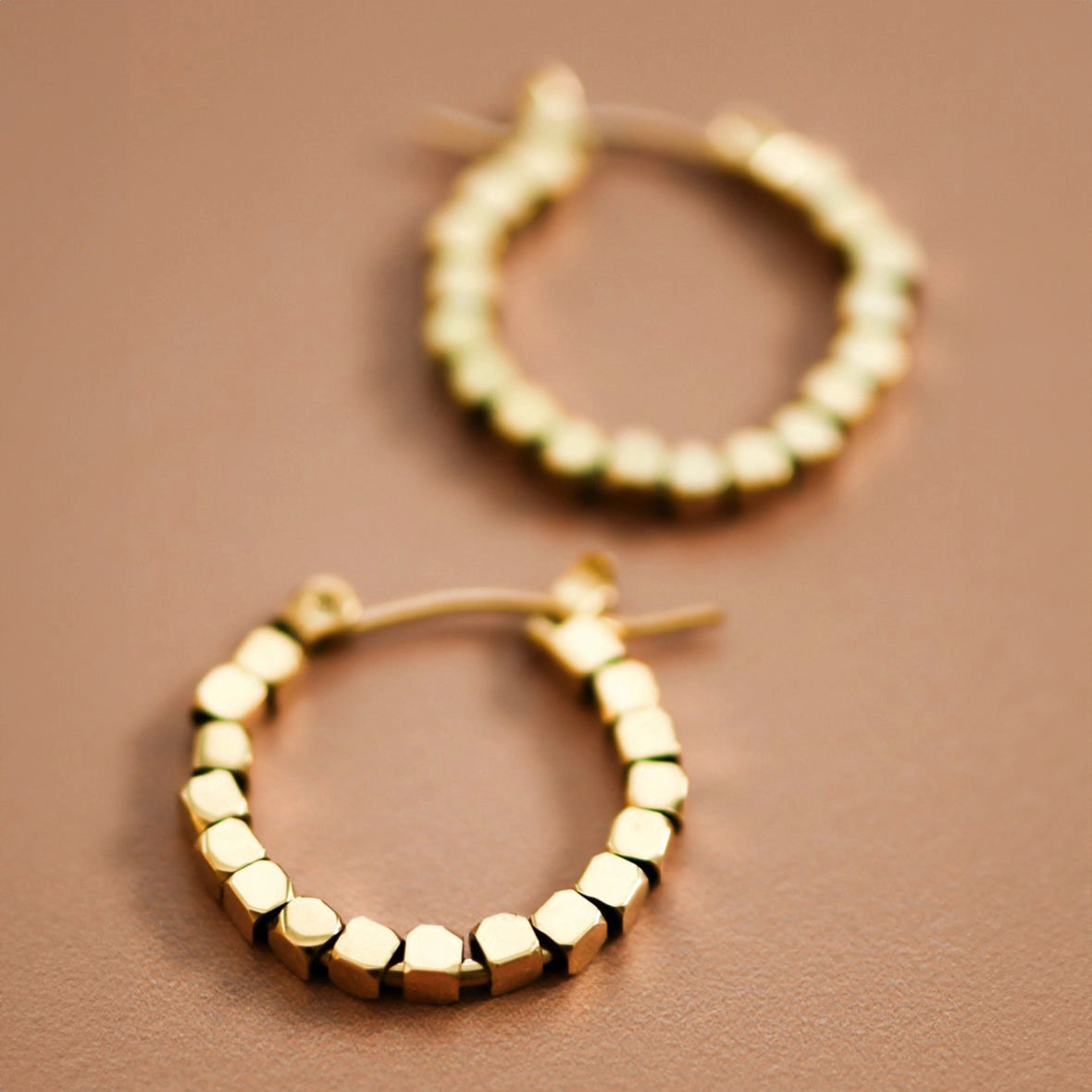 Square Bead Hoops