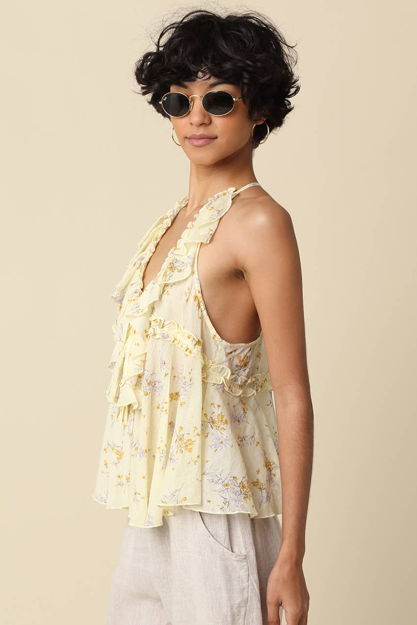 Addie Ruffle Halter Top