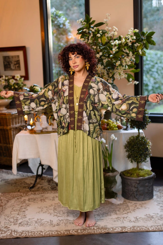 Fleur De Lune Crop Kimono