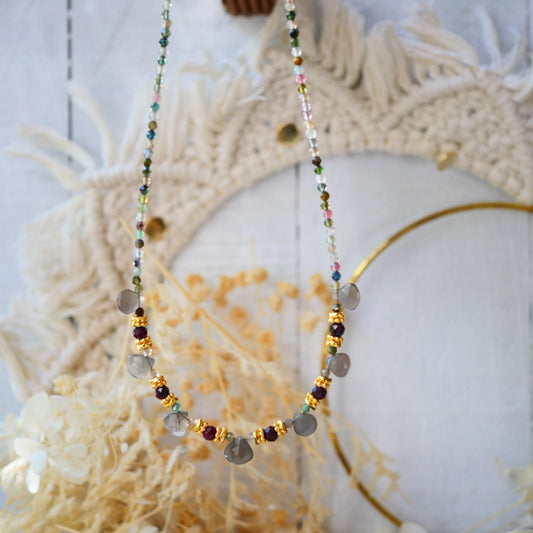 Bhairavi Grey Moonstone Necklace