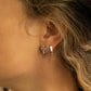 Round Stone Cross Studs
