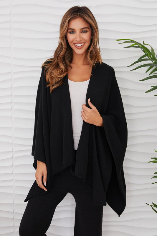 Knit Dolman Cardigan - Black