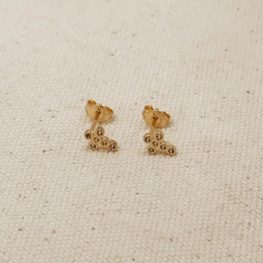 Mini Bezel Cross Studs