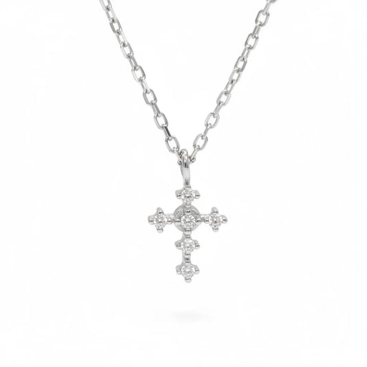 Cubic Zirconia Cross Necklace