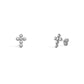 Round Stone Cross Studs