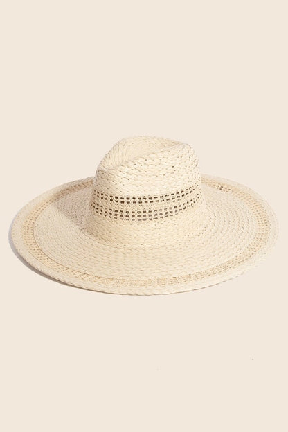 Flat Brim Straw Hat