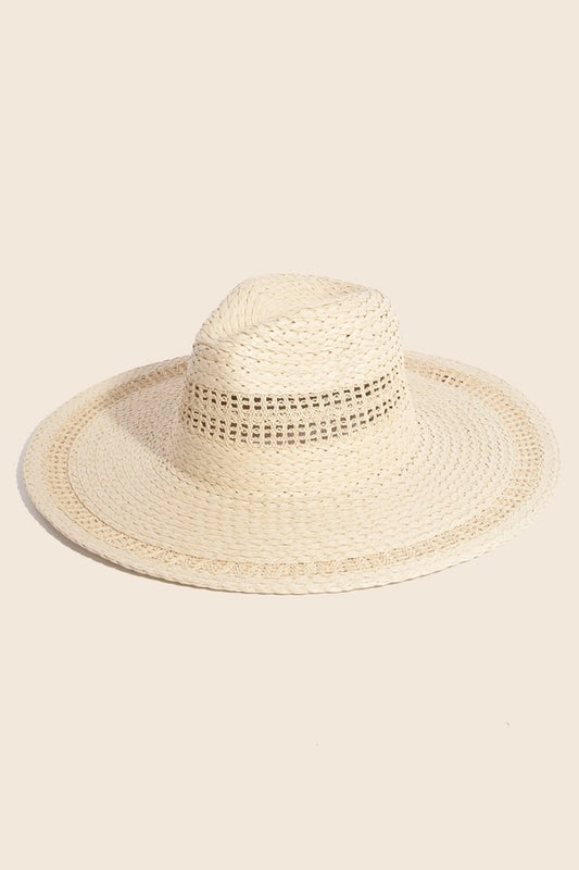 Flat Brim Straw Hat