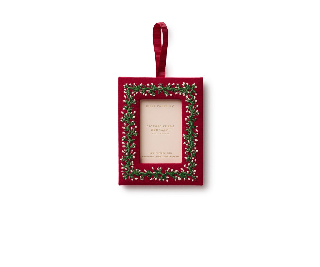 Garland Embroidered Frame Ornament