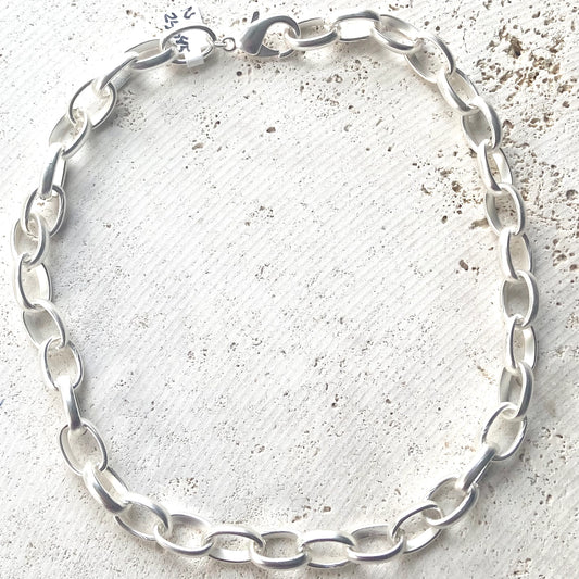 Matte Silver Chunky Necklace