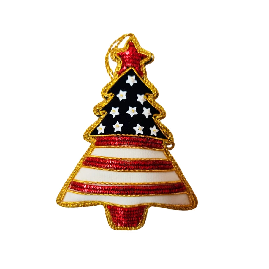 USA Flag Tree Ornament