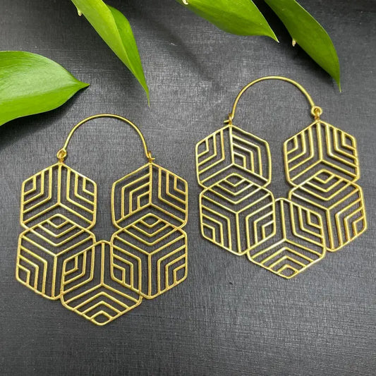 Art Deco Gold Earrings