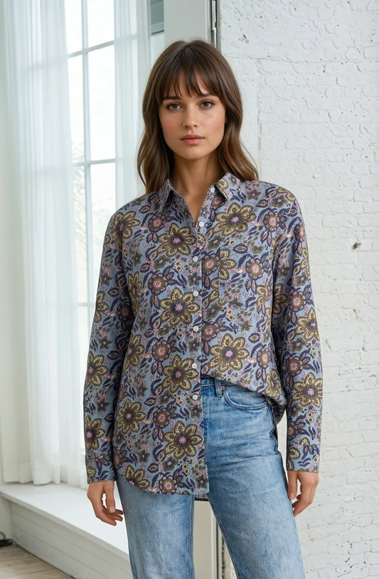 Hanover Floral Boyfriend Shirt