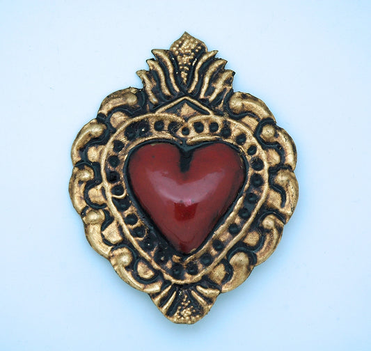 Eclectic Tin Heart Sculpture