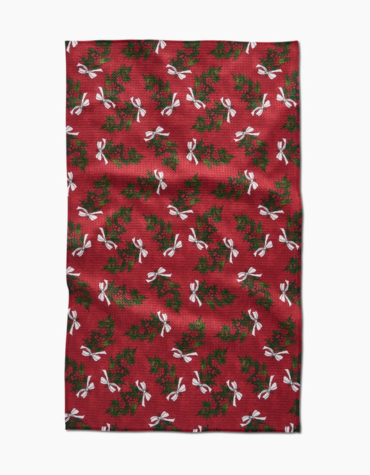 Christmas Berry Bow Kitchen Towel