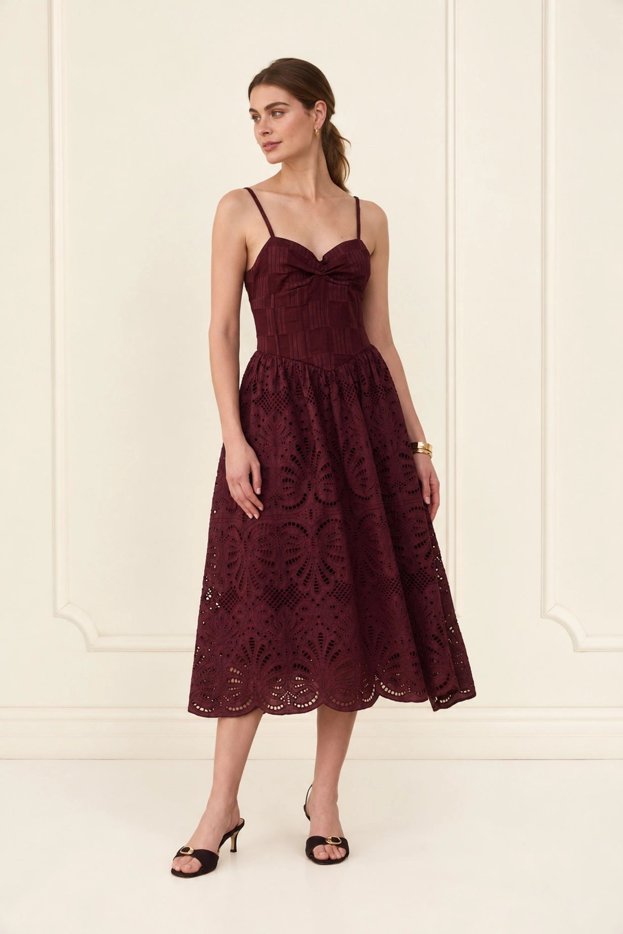 Scallop Eyelet Dress