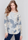 Printed Round Hem Sweater