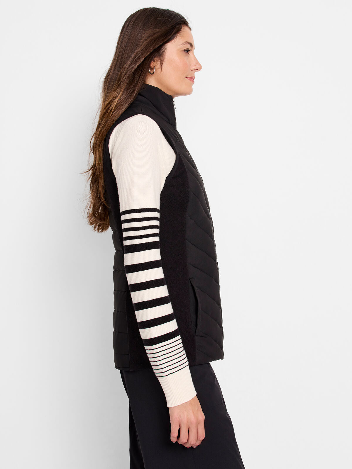 Quilted Trim Puffer Vest