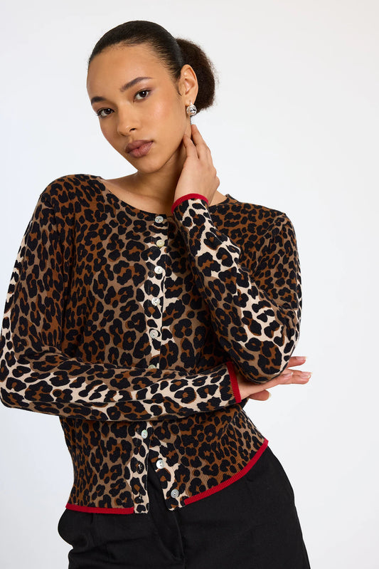 Lydia Leopard Cardigan