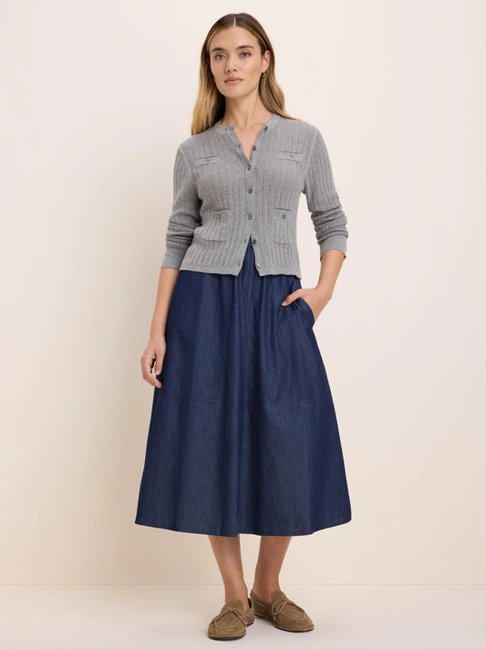 Pointelle Pocket Cardigan