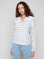 Notch Neck Cable Knit Sweater