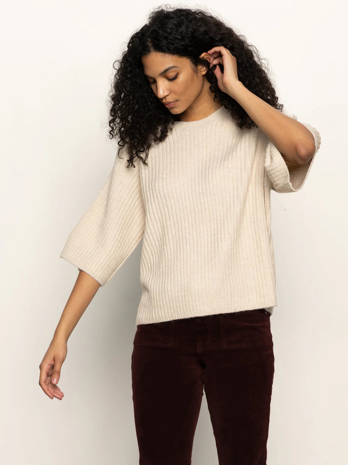Ribbed Sweater Tee