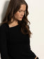 Long Sleeve Shoulder Twist Top