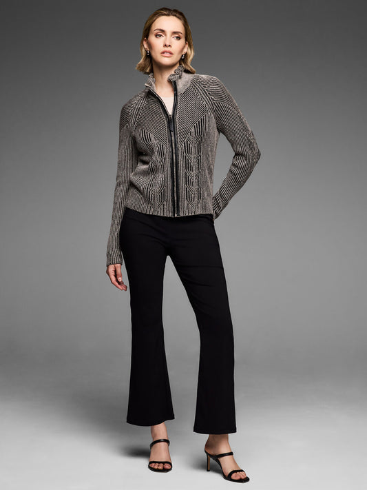 Engineered Zip Cardigan