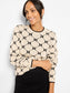 Geo Argyle Double Knit Sweater