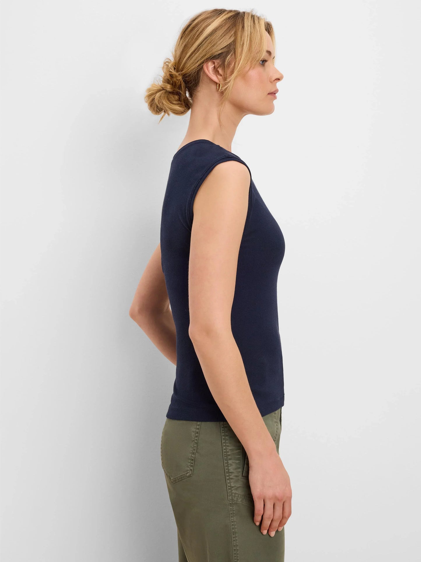 Rib Growover Tank - Dark Indigo