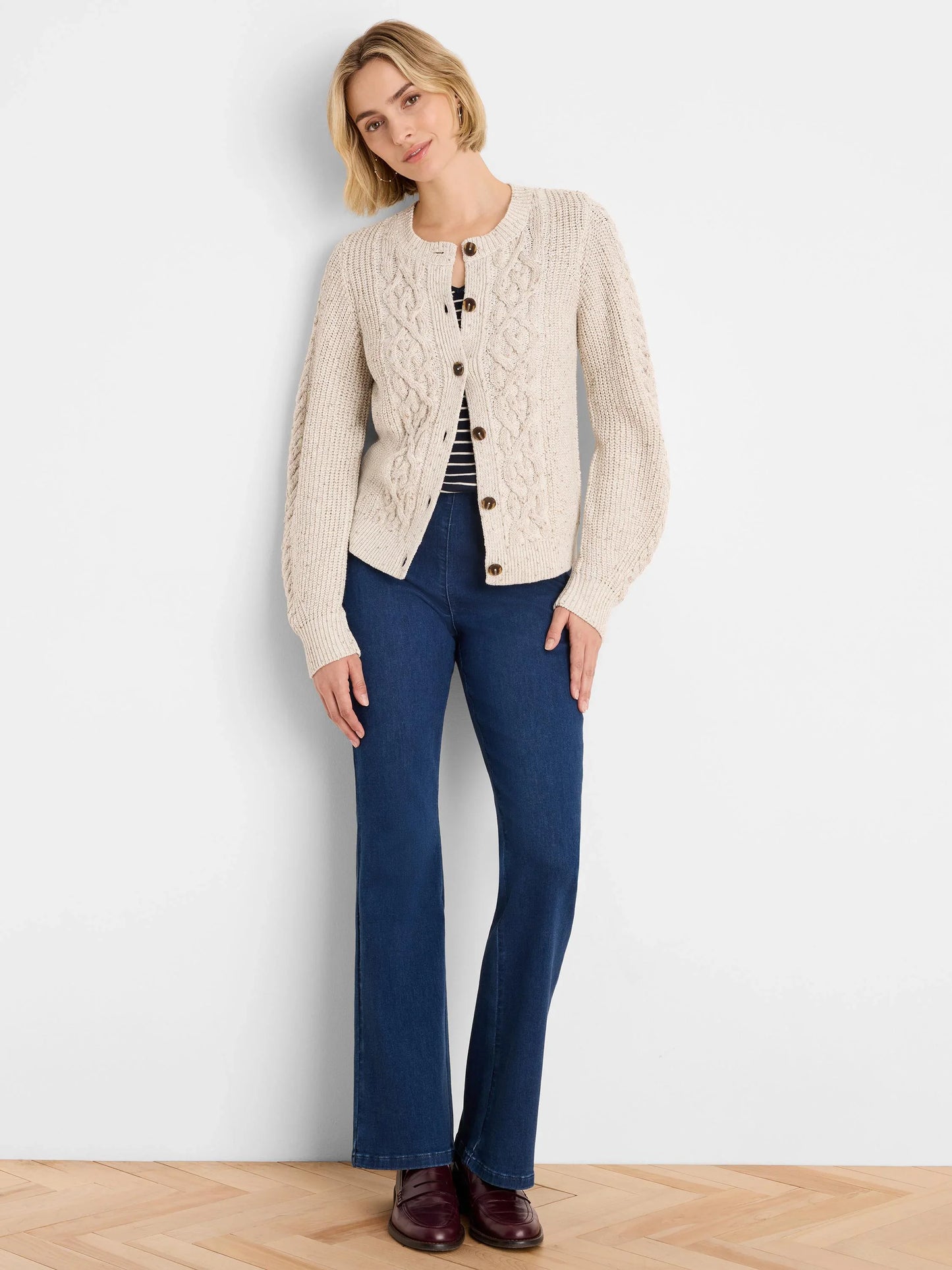 Flecked Shaker Cardigan