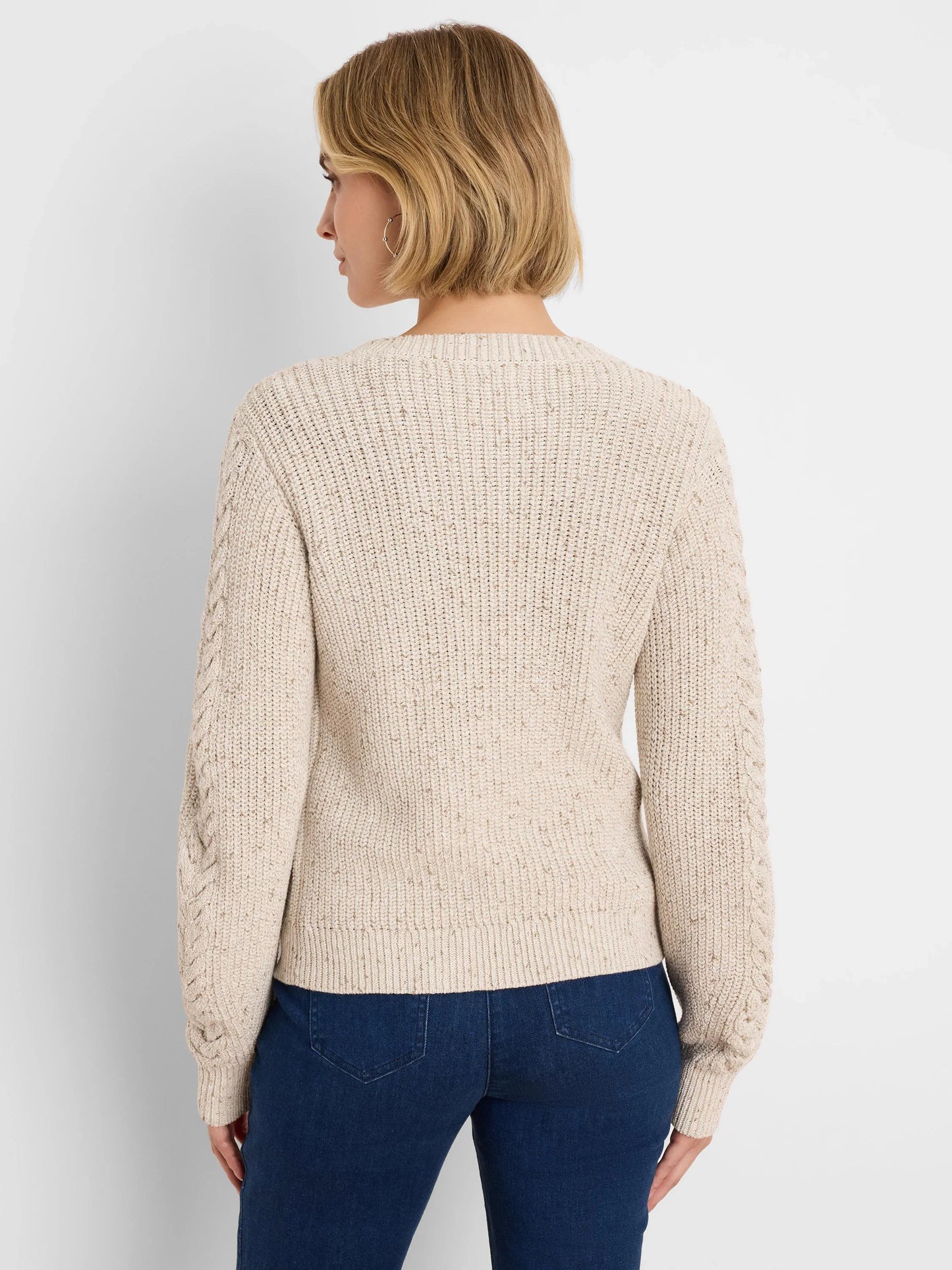 Flecked Shaker Cardigan