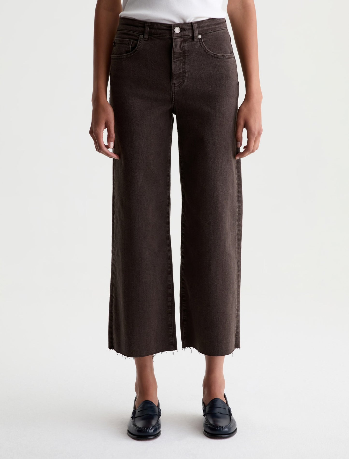 Saige Wide Leg Crop - Burnt Umber